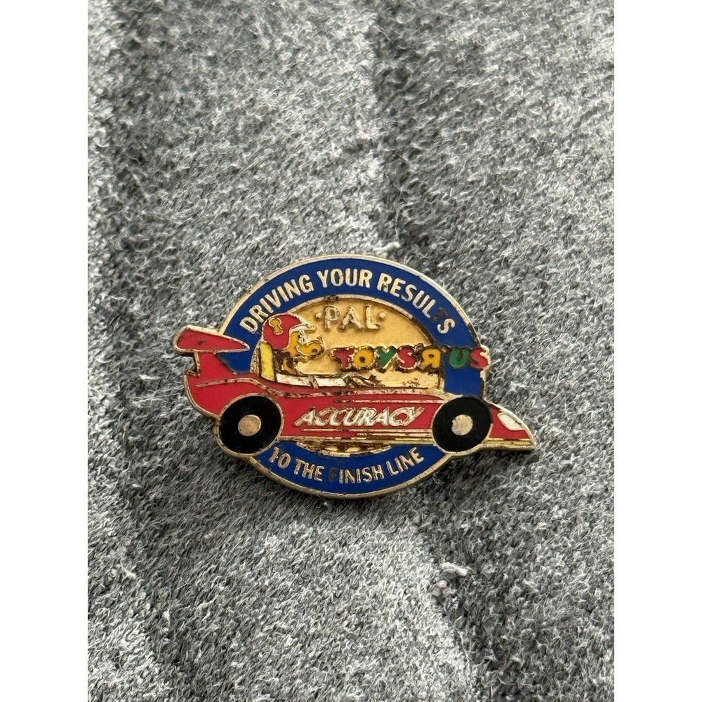 Vtg Collectible Geoffrey Race Car Toys R Us‎ Colorful Metal "Pal" Lapel Pin
